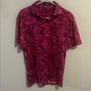 GFORE Small Pink Exploded Mapped Camo Skull Tees Golf Polo